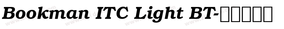 Bookman ITC Light BT字体转换